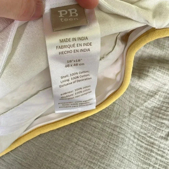 Pottery Barn Teen Cushion Pillow Create Your Own  Sunshine - Picture 3 of 3